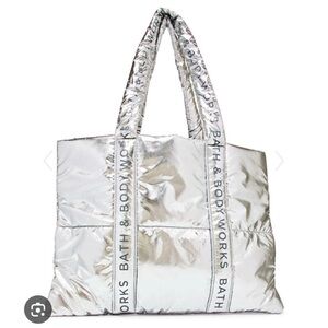 Bath & Body Works Metallic Silver Shoulder Bag